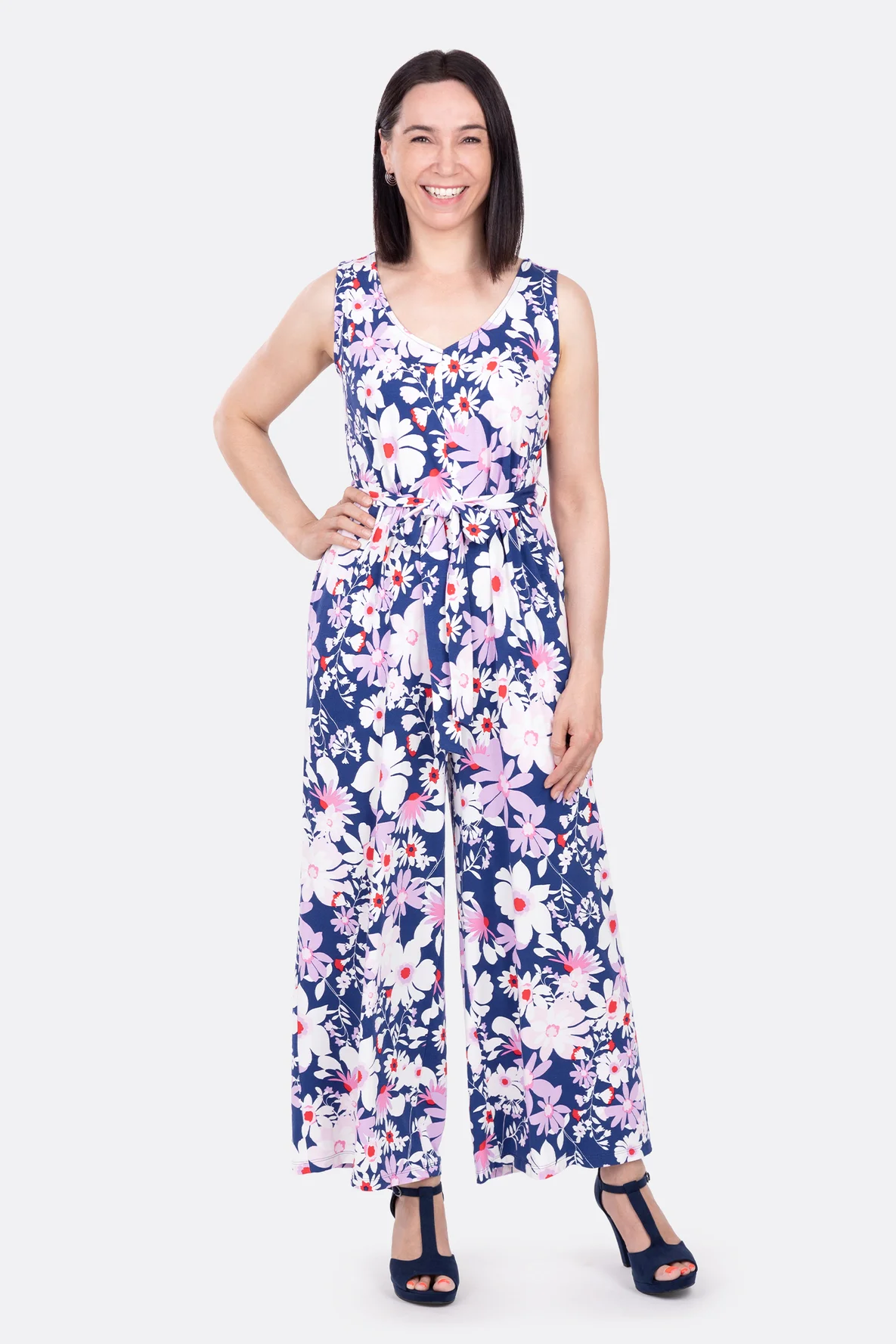 Schnittmuster Jumpsuit aus Viskosejersey nähen DIY-Anleitung