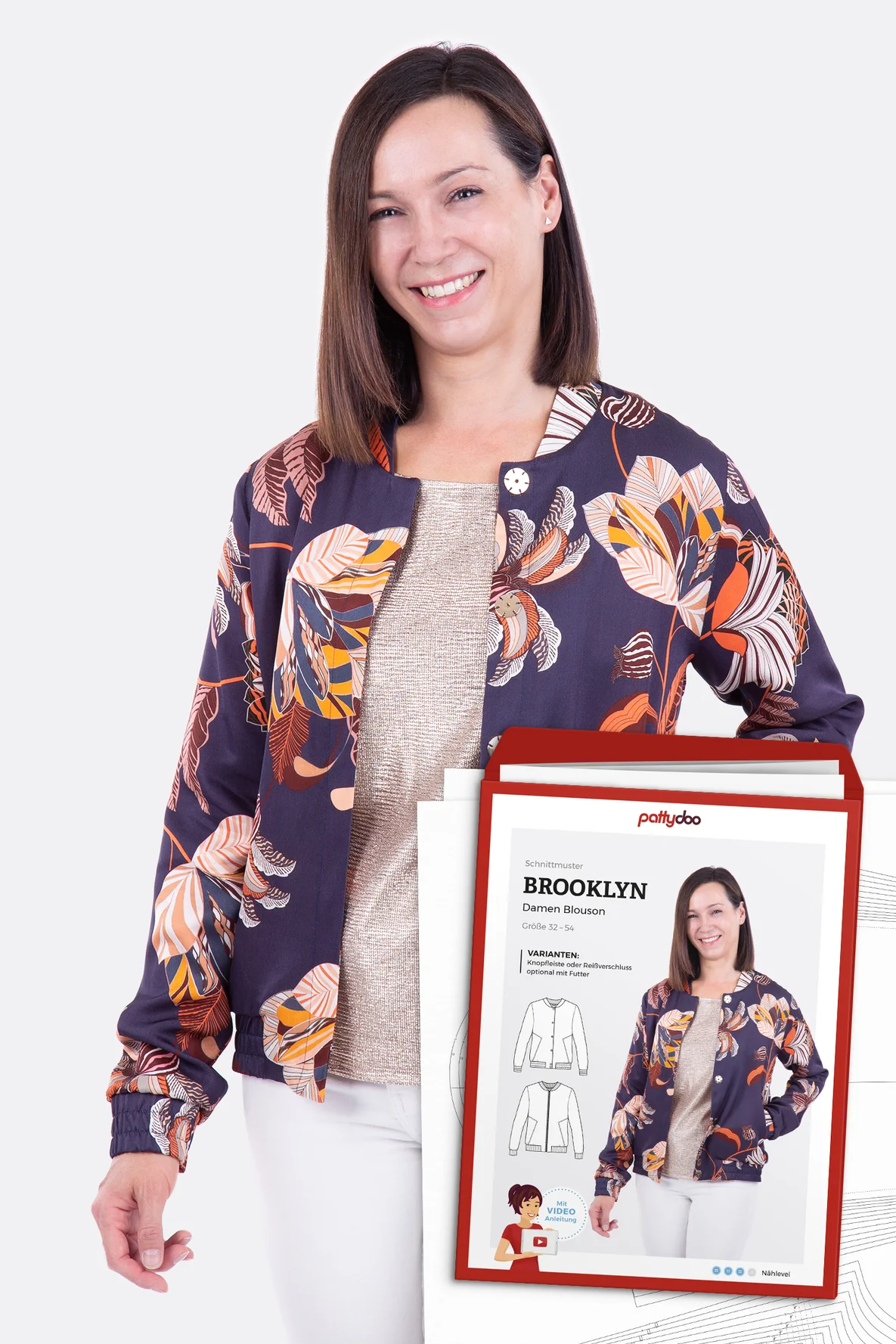 Papierschnittmuster Brooklyn Blouson selber naehen