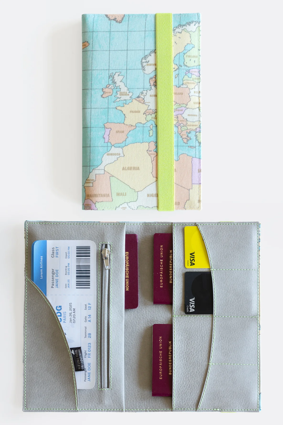 Schnittmuster Reiseetui aus Canvas und SnapPap selber nähen