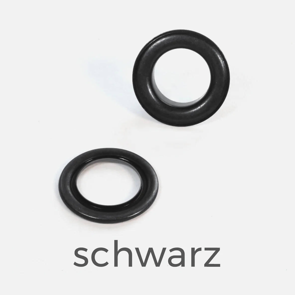 Metall-Ösen, Durchmesser 14mm, schwarz