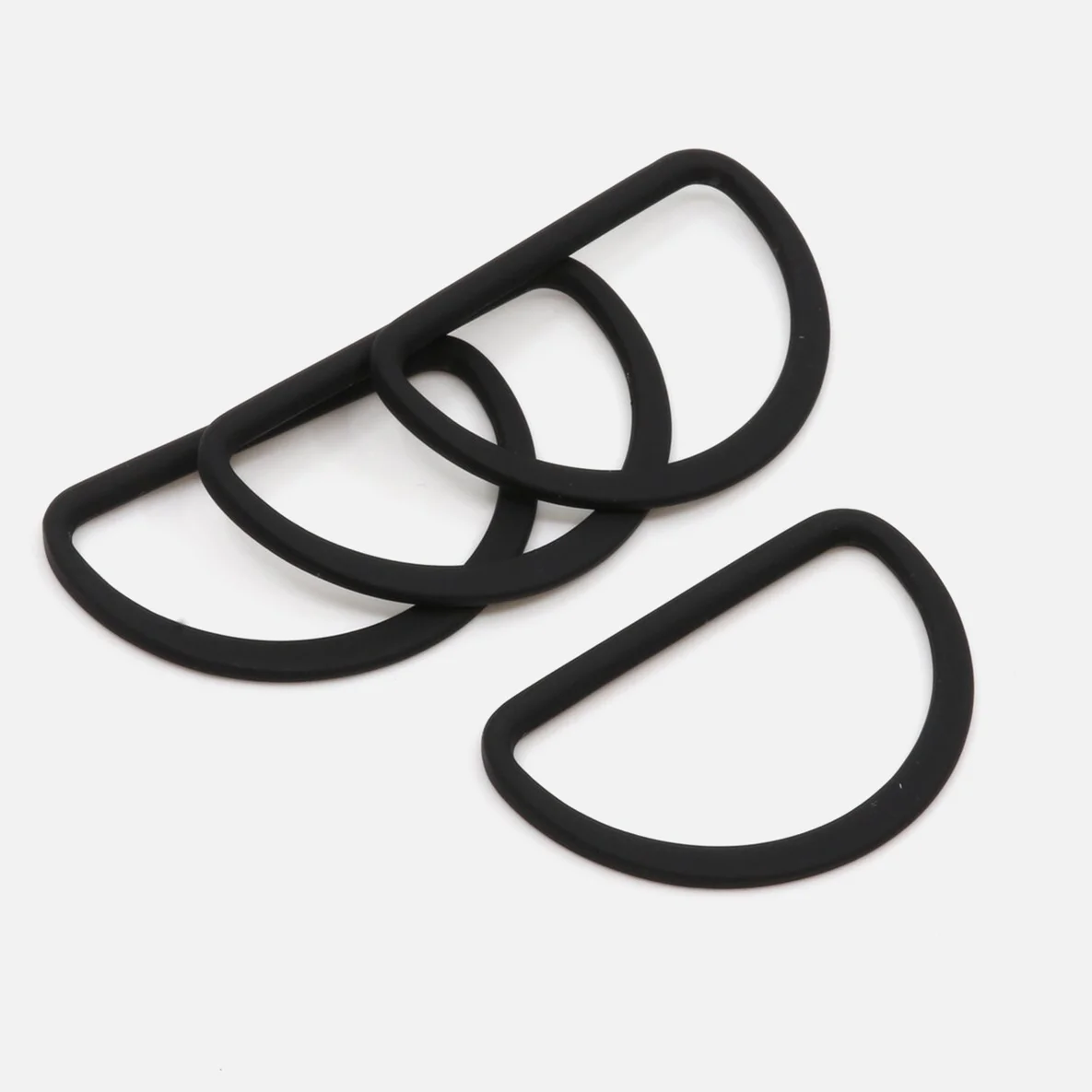 D-Ring, Schwarz (B5), 40mm, 4 Stück