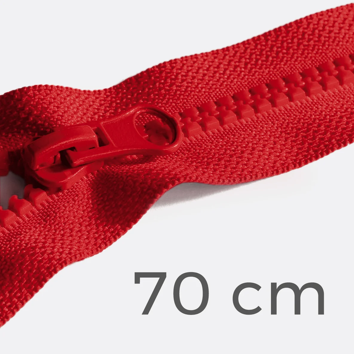 Reißverschluss teilbar 70cm Feuerrot D820