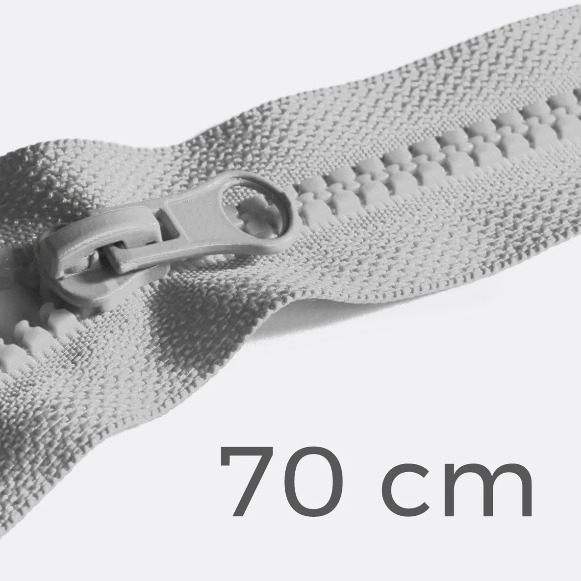 Reißverschluss teilbar 70cm Hellgrau D132