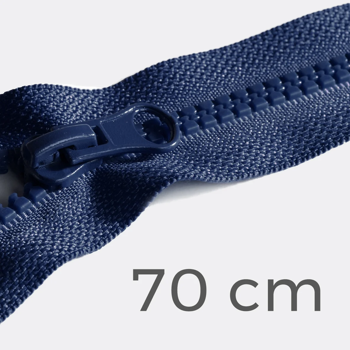 Reißverschluss teilbar 70cm Marine D40