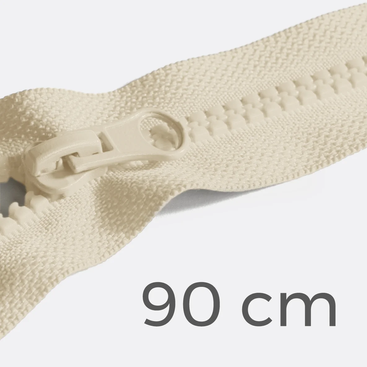 Reißverschluss teilbar 90cm Milchweiß D99