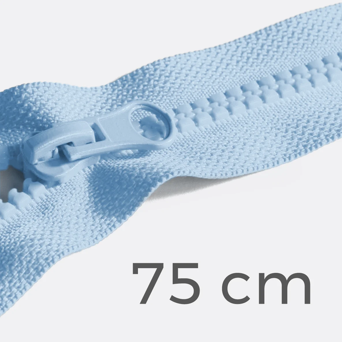 Reißverschluss teilbar 75cm Hellblau B20