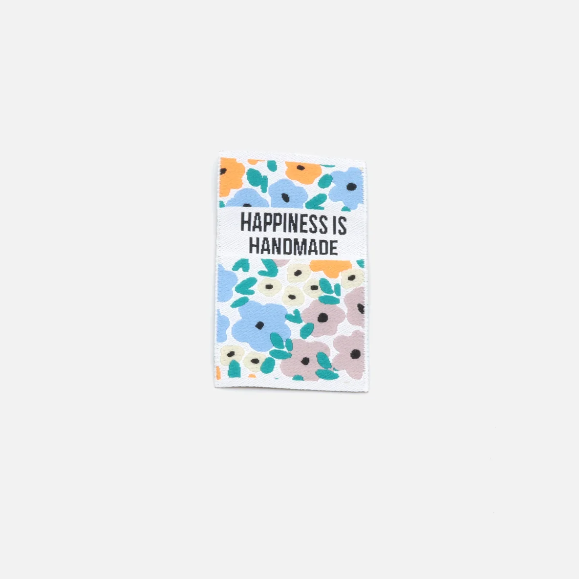 Webetikett M "Happiness is handmade", 30x50 mm
