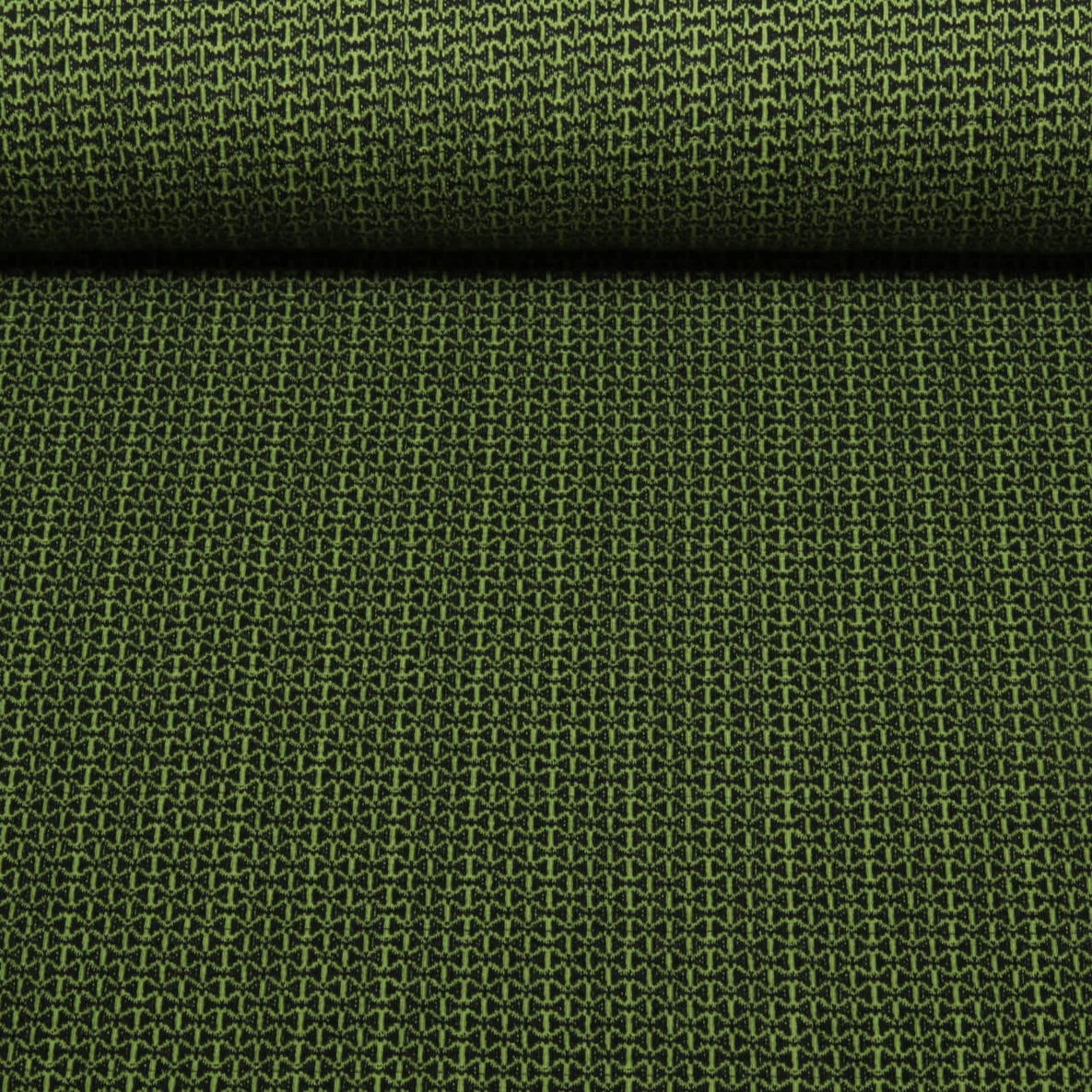 Bio Jacquard Jersey - Beetles & Bugs Jacquard Mini Bow Knit Grün