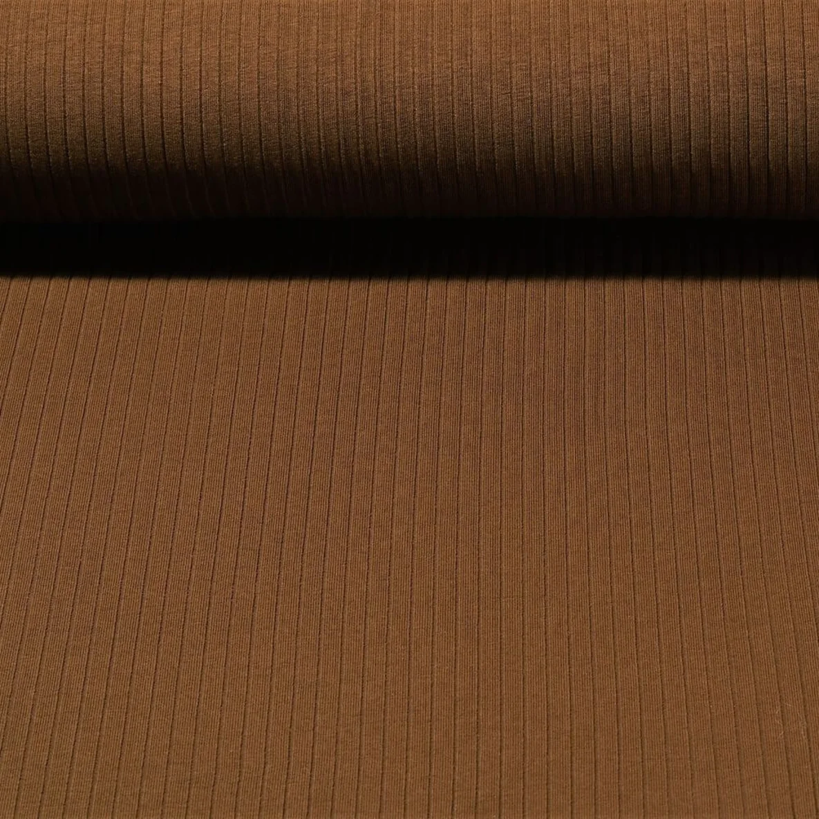 Rippjersey Breitripp Braun