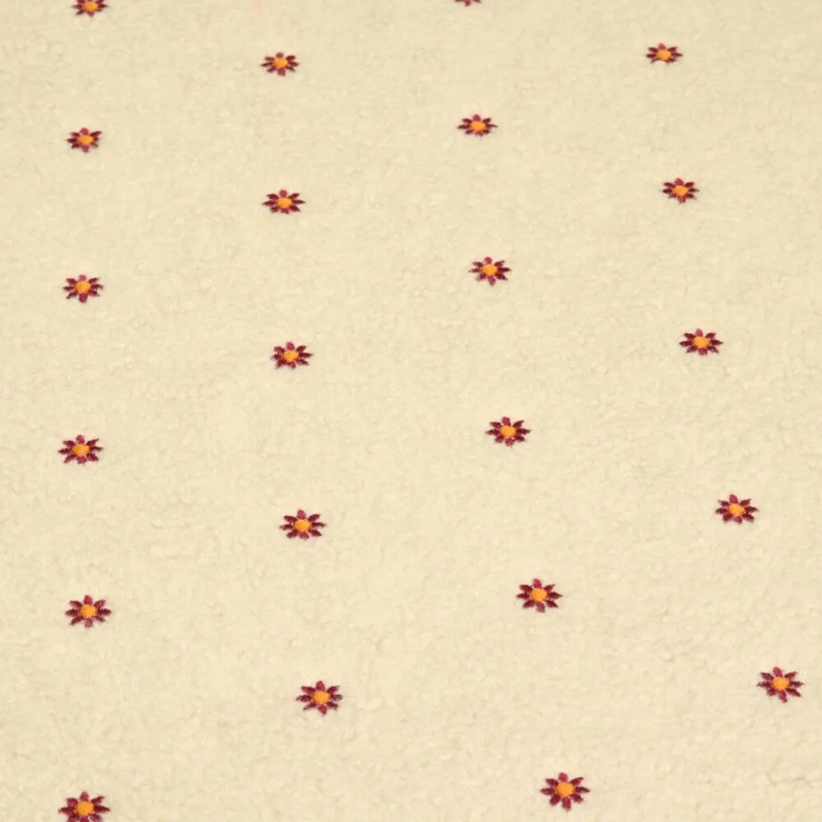 Teddyfleece Blumen Beige
