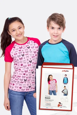 Papierschnittmuster Maxi Raglanshirt selber naehen