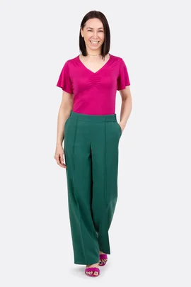 Damen-Schnittmuster für weite Hose aus Viskosestoff