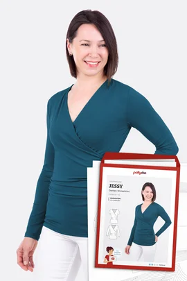 Papierschnittmuster Jessy Wickelshirt selber naehen