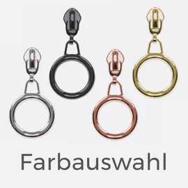 Zipper Ring 6,5 mm Raupe Farbauswahl
