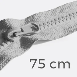 Reißverschluss teilbar 75cm Hellgrau D132