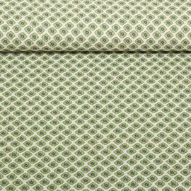 Seersucker Blumen Vintage Glatt Lindgrün