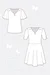 Schnittmuster Damenshirt Kleid mit Raffungen nähen