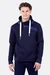 Schnittmuster Herren sweatshirt mit Wickelkragen dunkelblau nähen