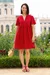 Schnittmuster sommerkleid mit Flatterärmel aus Viskose selber nähen
