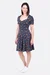 Schnittmuster Jerseykleid romantisch Blumen kurze Raffärmel DIY