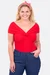 Schnittmuster Damenshirt Carmenausschnitt Rockabilly Style Jersey rot