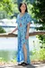 schnittmuster Kaftan Maxikleid für Strand mit Schlitzen selber nähen
