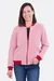 Blouson Jacke rot weiß Muster selber nähen