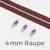 Endlos-Reißverschluss 4 mm Metallraupe silber Zipper braun B26