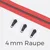 Endlos Reißverschluss gunmetal metallisiert koralle 4 mm Raupe