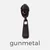 Metall-Zipper kurz 4 Stück für 4 mm Raupe gunmetal
