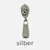 Metall-Zipper kurz 4 Stück für 4 mm Raupe silber