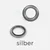 Metall-Ösen, Durchmesser 14mm, silber