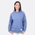 Damen Hoodie Scuba jeansblau mit Paspel nähen