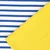 Bio-Jersey-Streifen "Ice Cream Stripes" blau/blueberry mit gelbem Bündchen