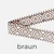 Gurtband Raute, 38mm, Meterware, braun