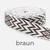 Gurtband Gurtband ZickZack, 38mm, braun