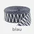 Gurtband ZickZack, 38mm, Meterware, blau