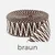 Gurtband ZickZack, 38mm, Meterware, braun