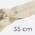 Jacken Reißverschluss Kunststoff teilbar 35cm Milchweiß D99