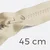 Jacken Reißverschluss Kunststoff teilbar 45cm Milchweiß D99