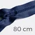 Reißverschluss teilbar 80cm Marine D40