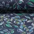Alpenfleece Große Blumen Jeansblau Grün