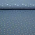 Baumwoll Musselin Double Gauze Foliendruck Blumen Jeansblau