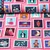 Bio-Canvas Hamburger Liebe "Christmas On Stamps" Rosa