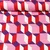 Viskose Satin Geo-Muster Ecru Rosa