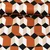 Viskose Satin Geo-Muster Ecru Rost