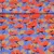 Viskose Webware Blumen Blau Rot
