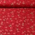 Weihnachtspopeline Hirsche und Blätter Rot Gold