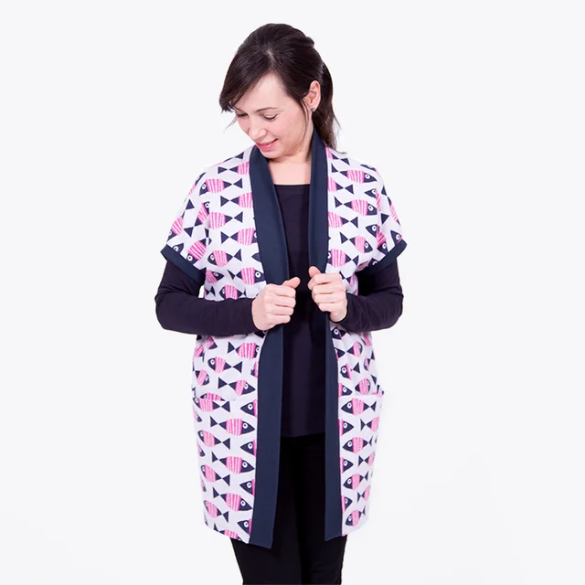 Cardigan Jacquard Jersey nähen Cardigan Jacquard Jersey nähen