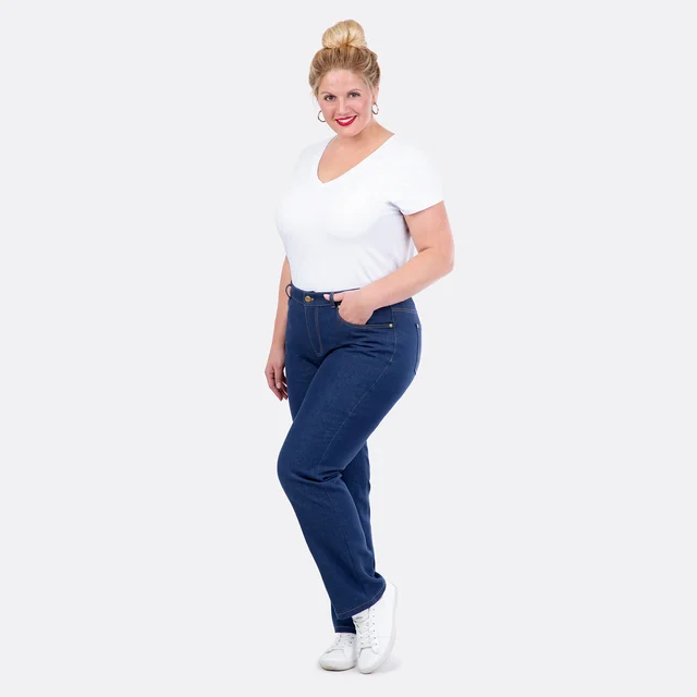 Schnittmuster Damen-Jeans für kurvige Frauen nähen Schnittmuster Damen-Jeans für kurvige Frauen nähen